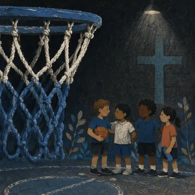 Basketball Hoop Net After Church Outreach