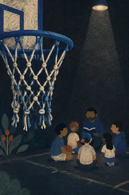 Reflective Church Gym Basketball Hoop Net