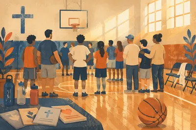 Church Basketball Outreach in Community Gym