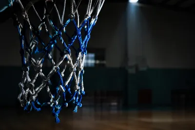 Basketball Hoop Net in Church Gym