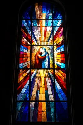 Colorful Stained Glass Chapel Window