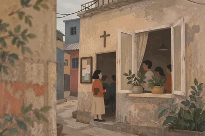 Humble Storefront Church in Urban Alley