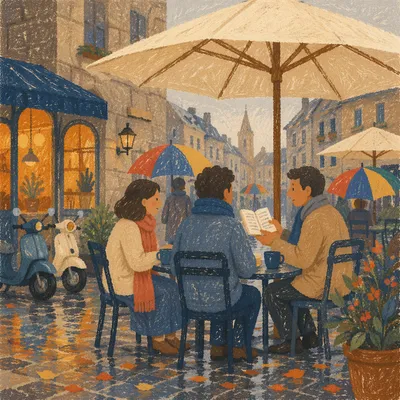 Rainy Street Evangelism Cafe Conversation