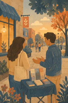 Warm Street Evangelism Faith Conversation at Dusk
