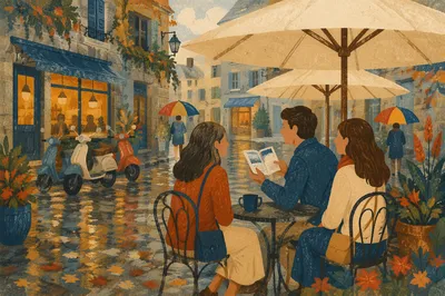 Rainy Street Evangelism Café Conversation