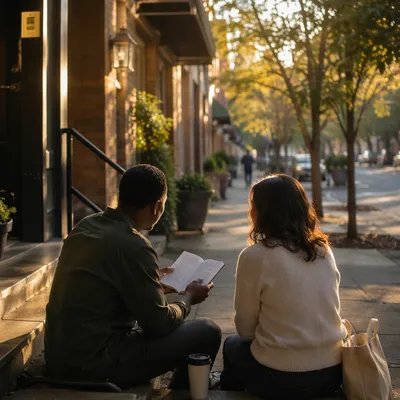 Calm Street Evangelism Outside Community Church