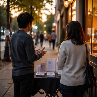 Respectful Street Evangelism at Golden Hour