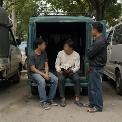 Street Evangelism Conversation by Urban Roadside