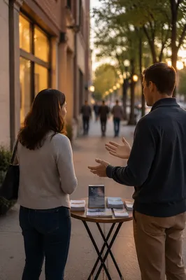 Respectful Street Evangelism at Golden Hour