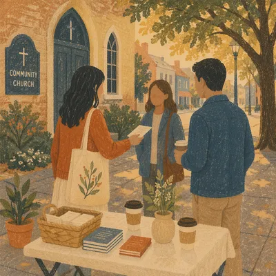 Gentle Street Evangelism Outside Community Church