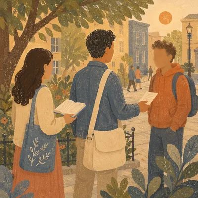 Gentle Street Evangelism in Golden Hour