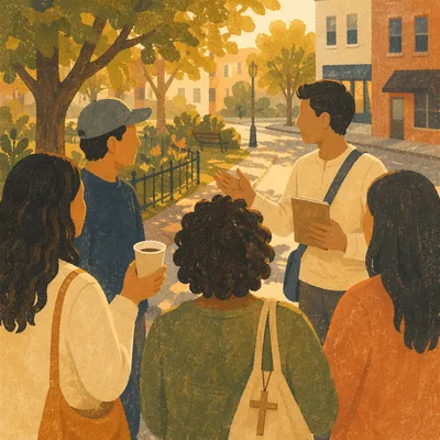 Gentle Street Evangelism in Golden Afternoon