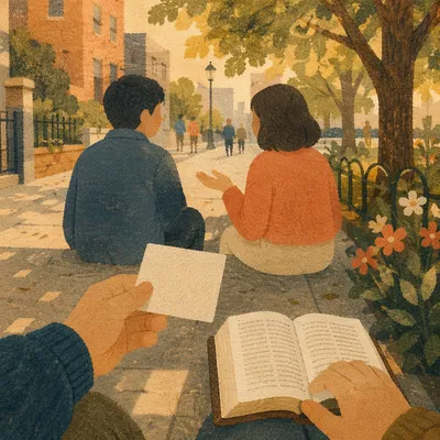 Gentle Street Evangelism in Afternoon Light