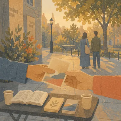 Gentle Street Evangelism in Golden Light