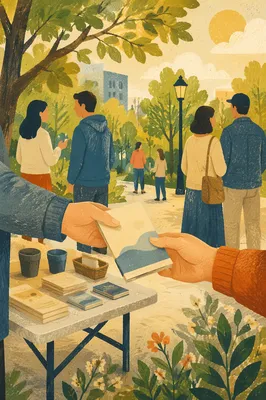 Street Evangelism in a Sunlit Park