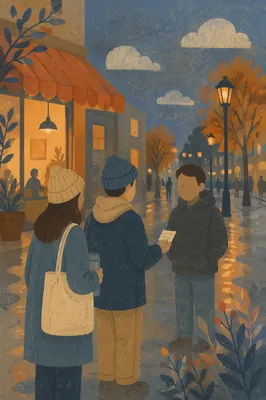 Gentle Street Evangelism at Rainy Dusk