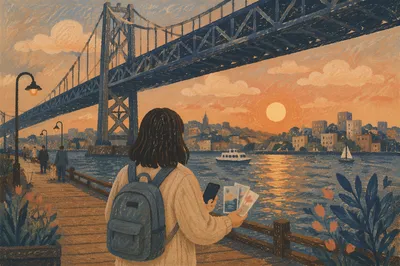 Waterfront Street Evangelism at Peaceful Dusk