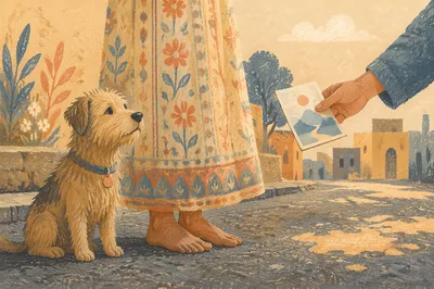 Gentle Street Evangelism With Terrier Companion