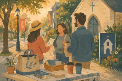 Gentle Street Evangelism Outside Neighborhood Church