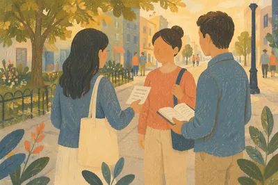 Gentle Street Evangelism at Golden Hour