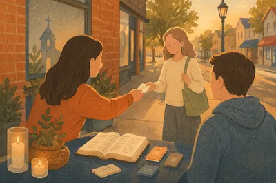 Street Evangelism Conversation in Golden Hour