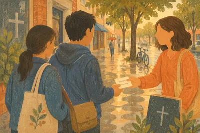 Gentle Street Evangelism After Rain