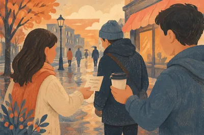 Gentle Street Evangelism After Evening Rain