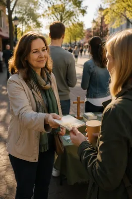 Hopeful Street Evangelism on Spring Afternoon