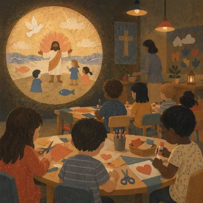 Sunday School Children Craft Time