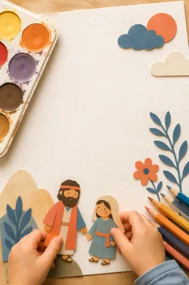 Sunday School Craft Table With Children’s Hands