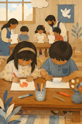 Sunday School Children Coloring Craft Activity