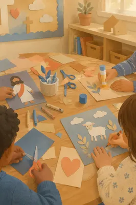 Sunday School Children Craft Table