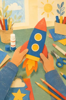 Sunday School Paper Rocket Craft Activity