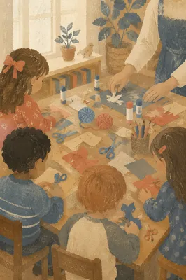 Sunday School Children Craft Time Classroom