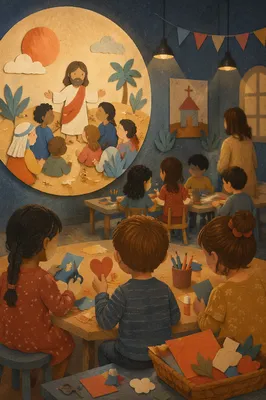 Sunday School Children Craft Time