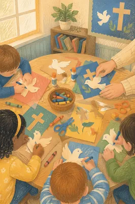 Sunday School Children Craft Table