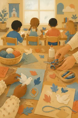 Sunday School Children Craft Table