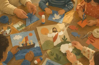 Sunday School Children Craft Table