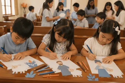 Sunday School Children Paper Craft Activity