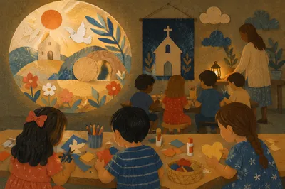Sunday School Children Craft Time