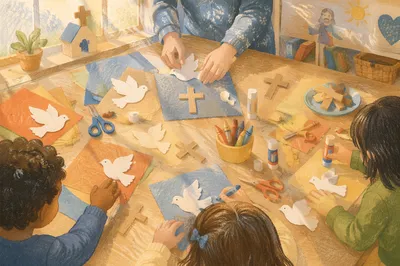Sunday School Children Craft Table
