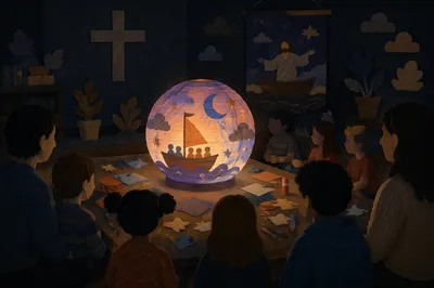 Sunday School Children Craft Lantern Activity