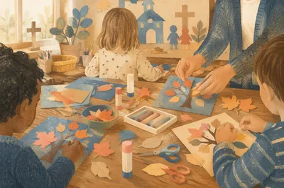 Sunday School Children Craft Table