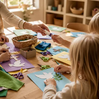 Sunday School Children Craft Table