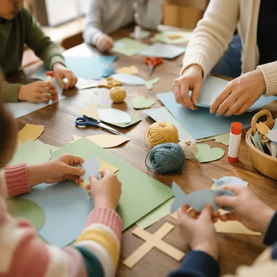 Sunday School Children Craft Table