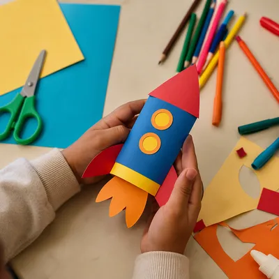 Sunday School Paper Rocket Craft Activity