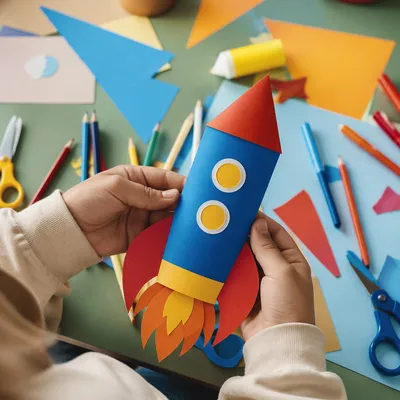 Sunday School Paper Rocket Craft Activity