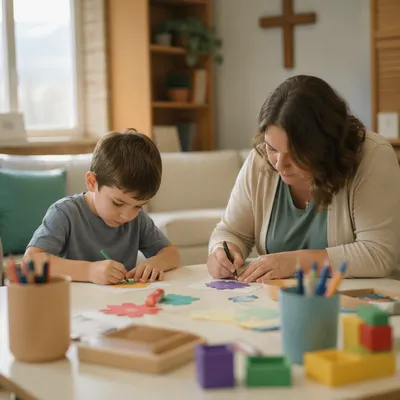 Sunday School Craft Time in Church