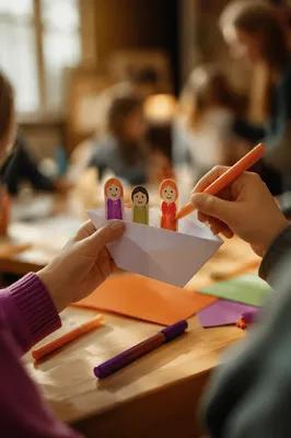 Sunday School Children Crafting Paper Boat