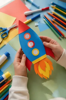 Sunday School Paper Rocket Craft Activity